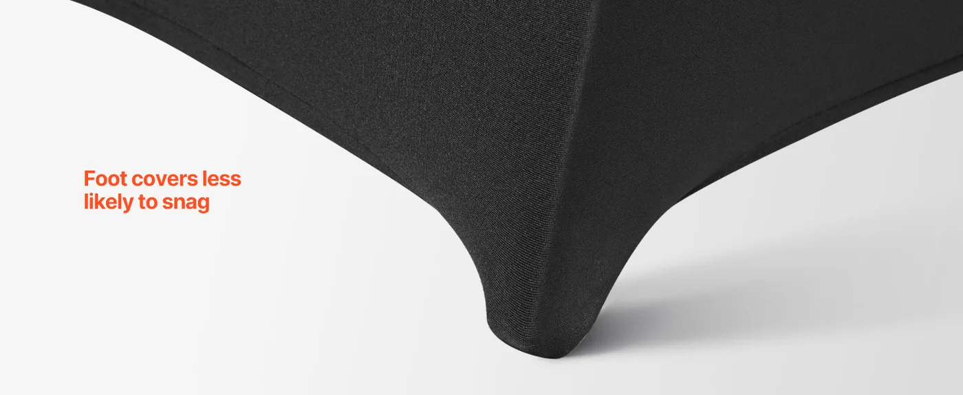 VEVOR Stretch Spandex Folding Chair Covers 50 PCS Black-Arch Reinforced Design