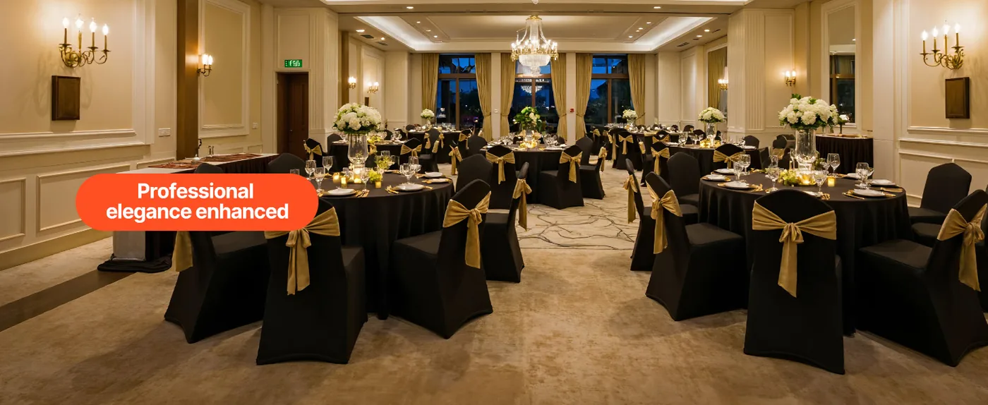 VEVOR Stretch Spandex Folding Chair Covers 50 PCS Black-Arch Banquets