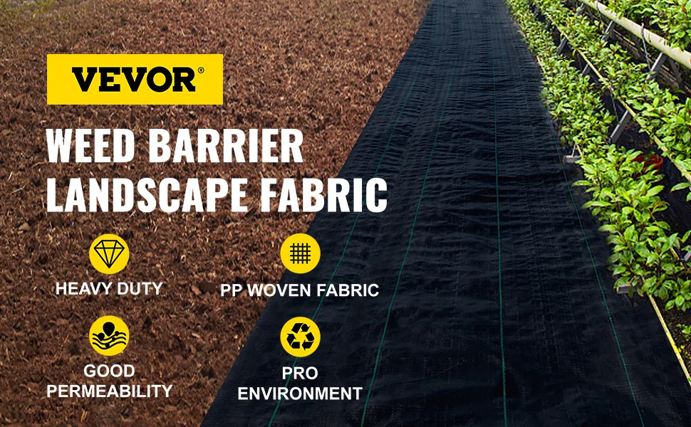 VEVOR weed barrier landscape fabric overview