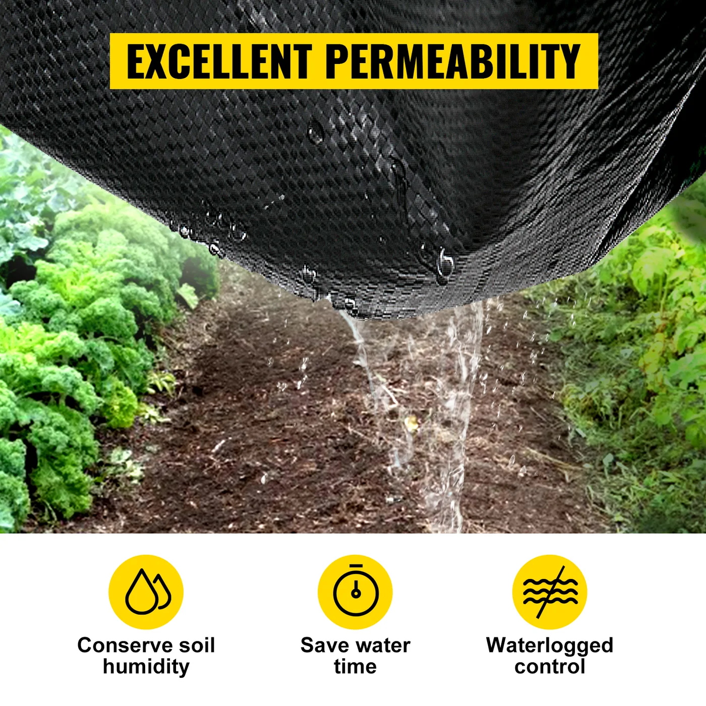 VEVOR weed barrier fabric roll unrolled