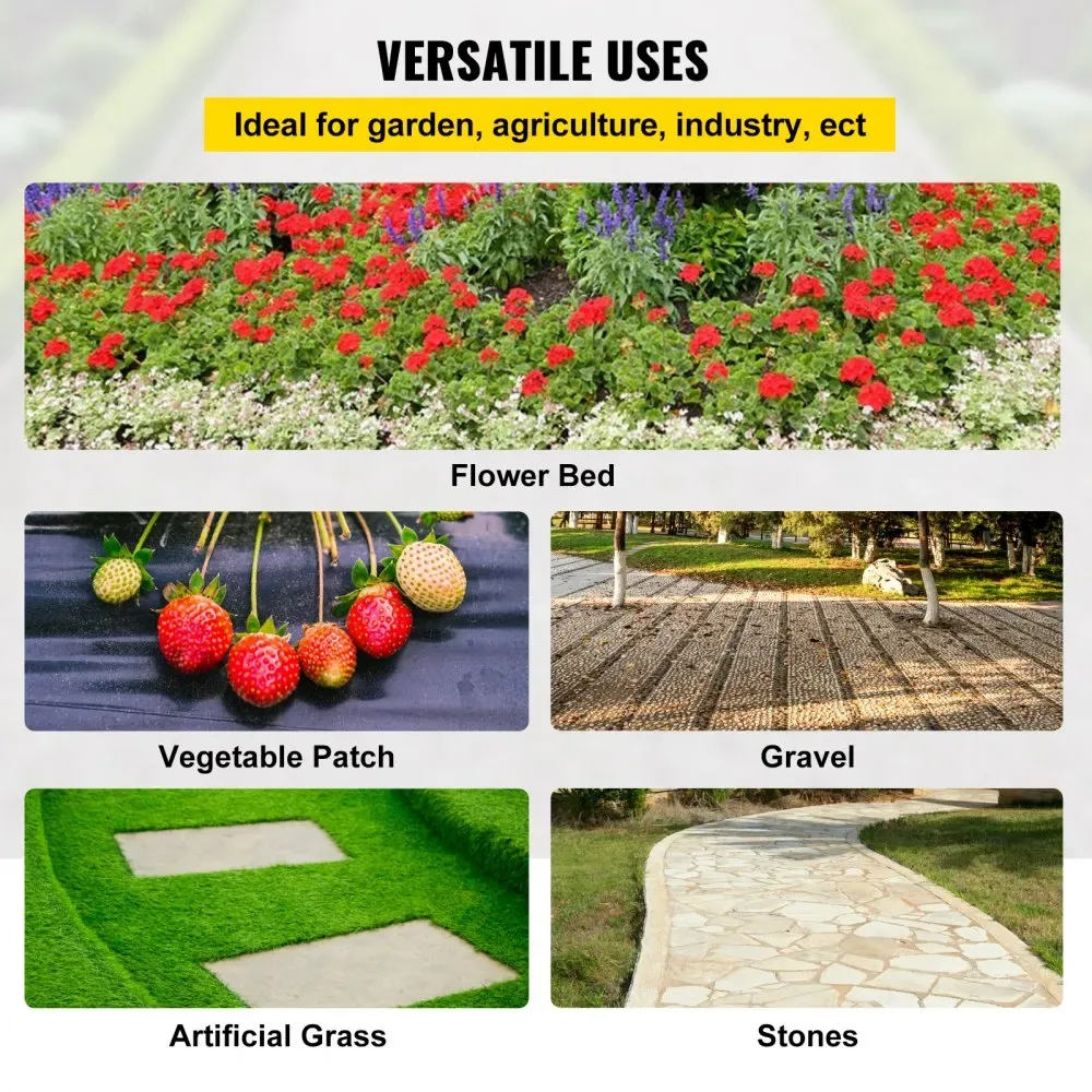 VEVOR weed control fabric roll dimensions