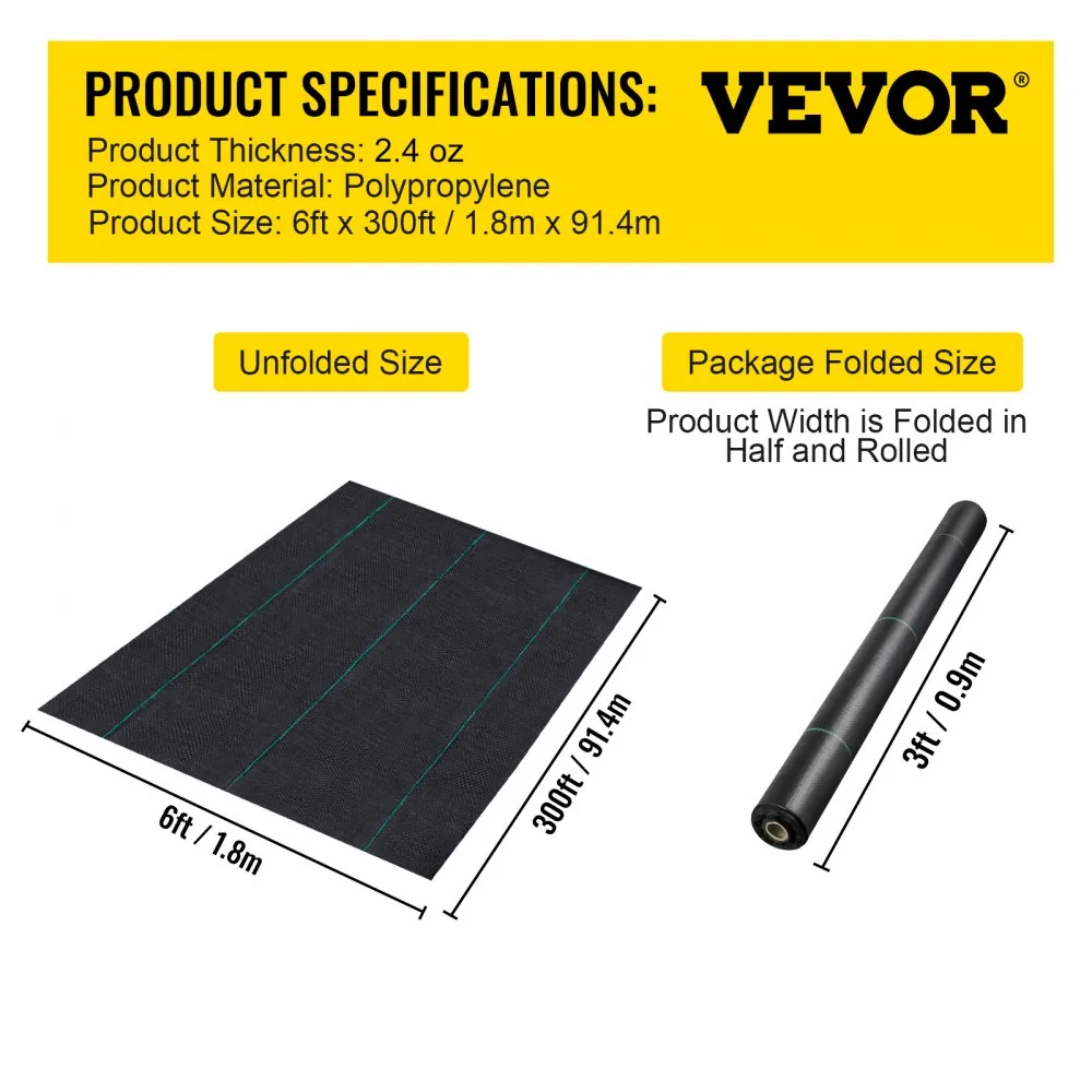 VEVOR weed barrier fabric package roll