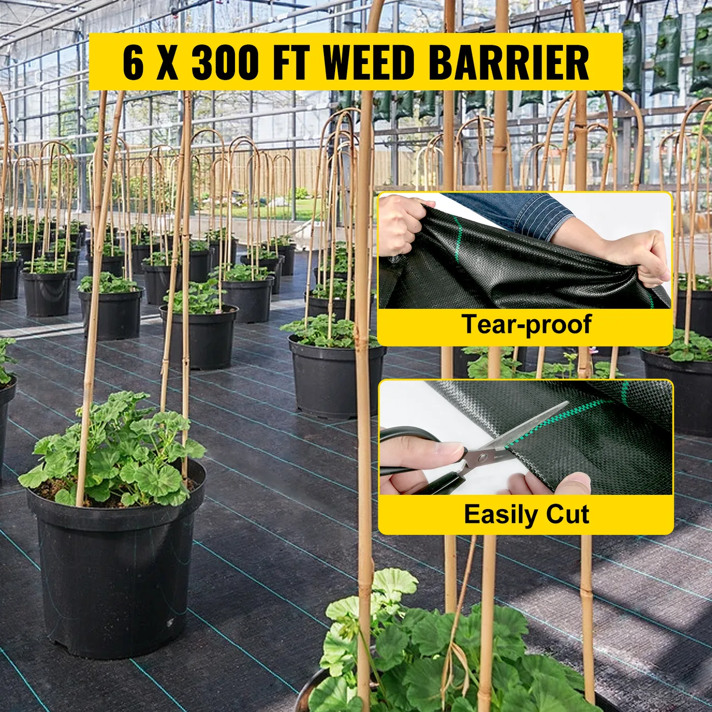 VEVOR heavy duty weed fabric woven surface