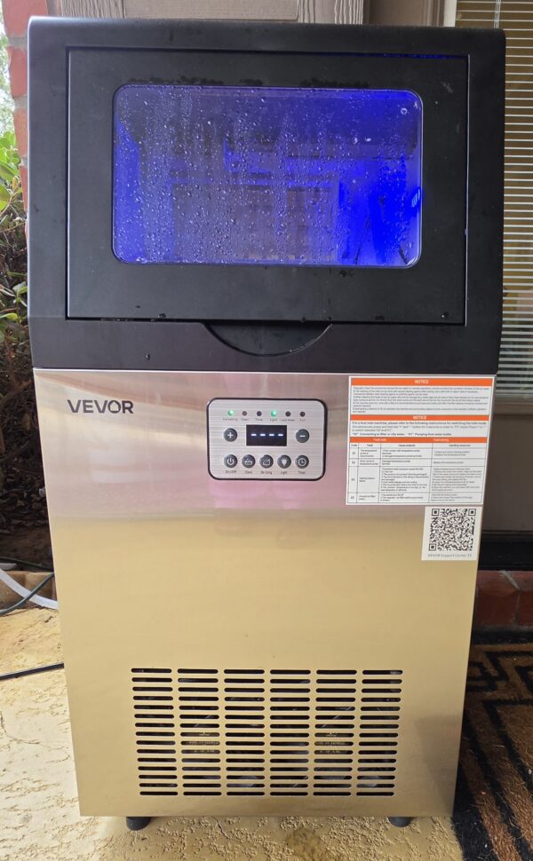 Customer photo 11 of <span class="sdh-h1" data-short="VEVOR Commercial Ice Maker 90 lbs/24h 13 lbs Storage">VEVOR Commercial Ice Maker Machine, 90 lbs/24h with 13 lbs Storage Capacity, Countertop/Freestanding/Under Counter, Stainless Steel Ice Maker with LED Display & Self-Cleaning, for Home Bar Restaurant</span>