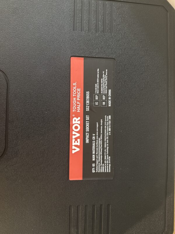 Customer photo 6 of <span class="sdh-h1" data-short="VEVOR 33 Piece 1/2 in Complete Impact Socket Set Cr-V">VEVOR 1/2″ Drive Impact Socket Set, 33 Piece Socket Set SAE 3/8″-1″ and Metric 10-24mm, 6 Point Cr-V Alloy Steel for Auto Repair, Easy-to-Read Size Markings, Rugged Construction, Includes Storage Case</span>