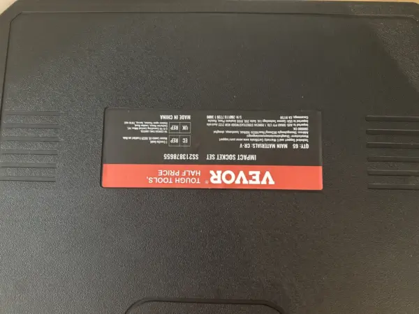 Customer photo 6 of <span class="sdh-h1" data-short="VEVOR 90 Piece 3/8 in Complete Impact Socket Set Cr-Mo">VEVOR 3/8″ Drive Impact Socket Set, SAE 1/4″-3/4″ and Metric 6-19mm 90 Piece Socket Set, 6 Point Cr-Mo Alloy Steel for Auto Repair, Includes Extension Bars Universal Joint Adapter Lock Storage Case</span>