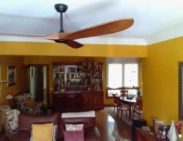 Customer photo 3 of <span class="sdh-h1" data-short="VEVOR 72 Inch Ceiling Fan without Light 3 Solid Wood Blades">VEVOR 72 Inch Ceiling Fan without Light, 6-Speed Remote Control, 3-Wood-Blade, Reversible DC Motor, Modern Low Profile Flush Mount Exterior Fan for Bedroom, Living Room, Patio, Indoor/Outdoor, Black</span>