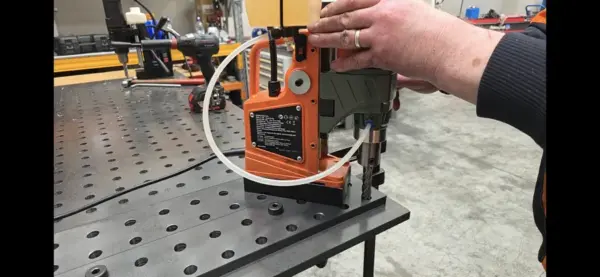 Customer photo 1 of <span class="sdh-h1" data-short="VEVOR Magnetic Drill 1450W Magnetic Drill Press with 2Inch B">VEVOR Magnetic Drill 1450W Magnetic Drill Press with 2Inch Boring Diameter Annular Cutter Machine 2900 LBS 11pcs HSS Annular Cutter Bits</span>