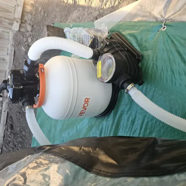 Customer photo 5 of <span class="sdh-h1" data-short="VEVOR 14 in Sand Filter Pump 0.75 HP 3500 GPH for Pool">VEVOR FlashPure Sand Filter Pump, 14 in for Above Ground Pool, 0.75 HP 3500 GPH, Swimming Pool Filter System with Timer, 6X Faster Filtration, Media Installed, Leak-Resistant, Ready to Use Out of Box</span>