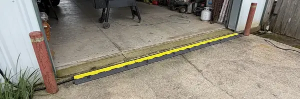 Customer photo 1 of <span class="sdh-h1" data-short="VEVOR 3 Pack Cord Protector Ramp 2 Channel">VEVOR 3 Pcs 2-Cable Rubber Electrical Wire Cover Cord Protector Ramp 11000 lbs</span>