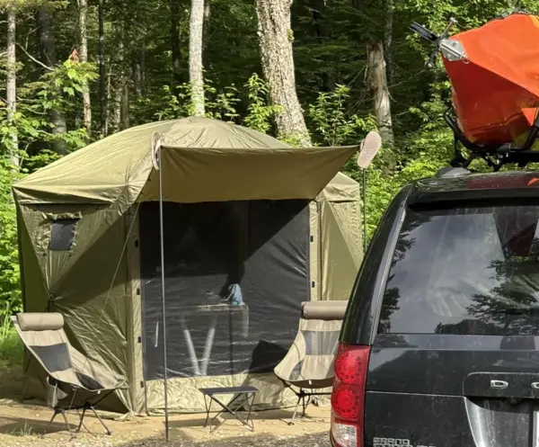 Customer photo 6 of <span class="sdh-h1" data-short="VEVOR 15 x 15 ft 8 Sided Pop Up Gazebo Screen Tent Brown">VEVOR Pop up Gazebo Screen Tent, 15 x 15 ft Large 8-Sided Camping Canopy Tent with Removable Top & Carry Bag, Quick-Set & Bite-Proof, Screen House Sun Shelter for 12-15 Persons Backyard Patio, Brown</span>