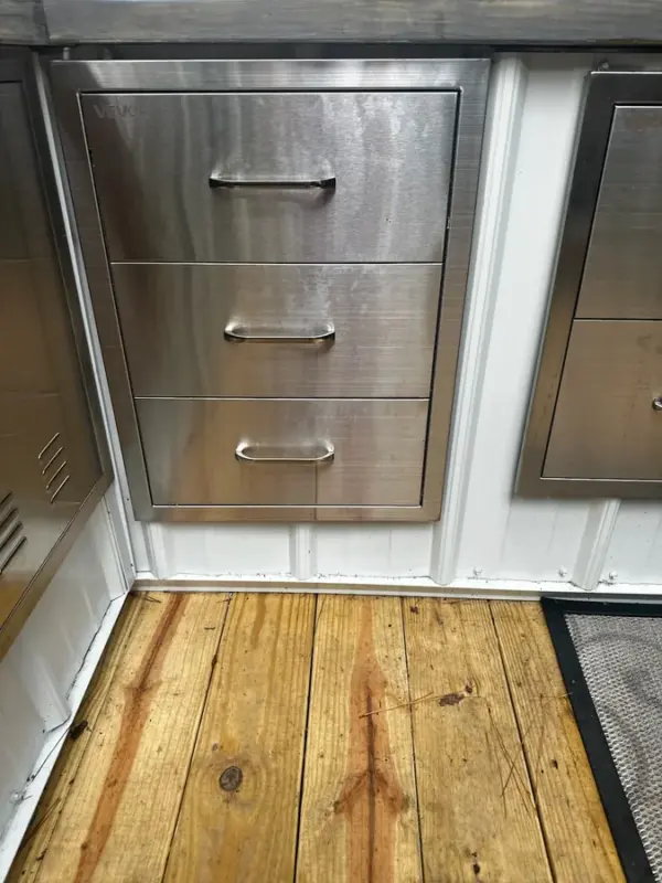 Customer photo 1 of <span class="sdh-h1" data-short="VEVOR Outdoor Kitchen Drawers 18.11" W x 23.23" D x 23.23" H">VEVOR Outdoor Kitchen Drawers 18.11″ W x 23.23″ D x 23.23″ H, Triple-Access Stainless Steel Modular Drawer Cabinet with Handles, BBQ Island Drawer for Outdoor Kitchen or BBQ Island Patio Grill Station</span>