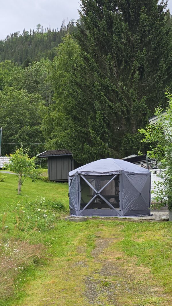 Customer photo 5 of <span class="sdh-h1" data-short="VEVOR 12 x 12 ft 13 Sided Pop Up Gazebo Screen Tent Beige">VEVOR Pop up Gazebo Screen Tent, 12 x 12 ft, 13-Sided Spherical Camping Canopy Tent with Removable Top & Carry Bag, Quick-Set & Bite-Proof, Screen House Sun Shelter for 8-10 Persons, Beige</span>