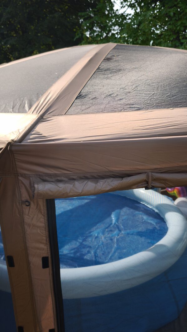 Customer photo 1 of <span class="sdh-h1" data-short="VEVOR 12 x 12 ft 6 Sided Pop Up Gazebo Screen Tent Brown">VEVOR Pop up Gazebo Screen Tent, 12 x 12 ft Large 6-Sided Camping Canopy Tent with Removable Top & Carry Bag, Quick-Set & Bite-Proof, Screen House Sun Shelter for 8-10 Persons Backyard Patio, Brown</span>