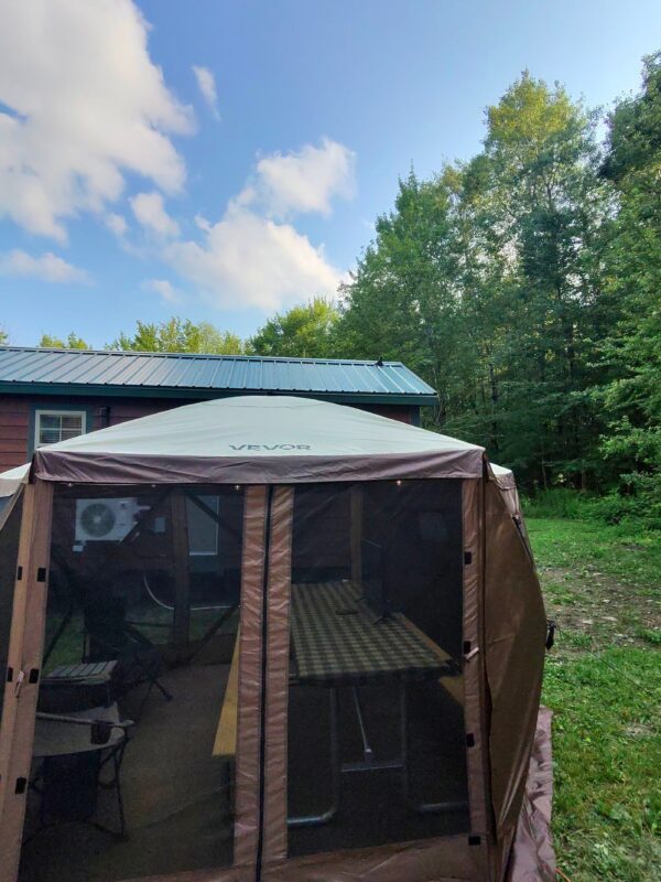 Customer photo 1 of <span class="sdh-h1" data-short="VEVOR 10 x 10 ft Pop-up Gazebo Screen Tent Brown">VEVOR Gazebo Screen Tent, 10 x 10 ft, 6 Sided Pop-up Camping Canopy Shelter Tent with Mesh Windows, Portable Carry Bag, Ground Stakes, Large Shade Tents for Outdoor Camping, Lawn and Backyard</span>