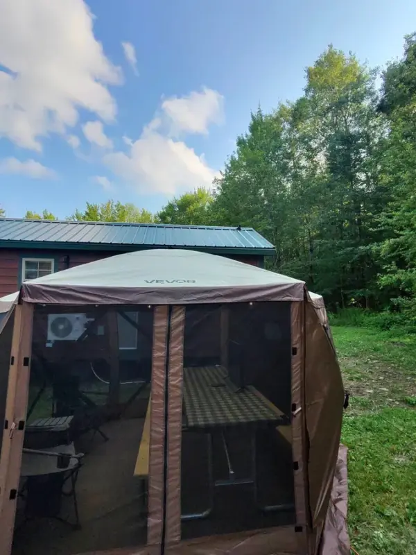 Customer photo 1 of <span class="sdh-h1" data-short="VEVOR 12 x 12 ft 6 Sided Pop-up Gazebo Tent">VEVOR Gazebo Screen Tent, 12 x 12 ft, 6 Sided Pop-up Camping Canopy Shelter Tent with Mesh Windows, Portable Carry Bag, Ground Stakes, Large Shade Tents for Outdoor Camping, Lawn and Backyard</span>