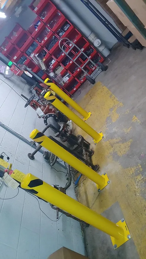 Customer photo 10 of <span class="sdh-h1" data-short="VEVOR Safety Bollard 36x5.5 inch">VEVOR Safety Bollard, 36 Inch Height Bollard Post, 5.5 Inch Diameter Steel Pipe Safety Bollard Post, Yellow Steel Bollard, Steel Safety Bollard with 8 Anchor Bolts, Perfect for Traffic-Sensitive Area</span>
