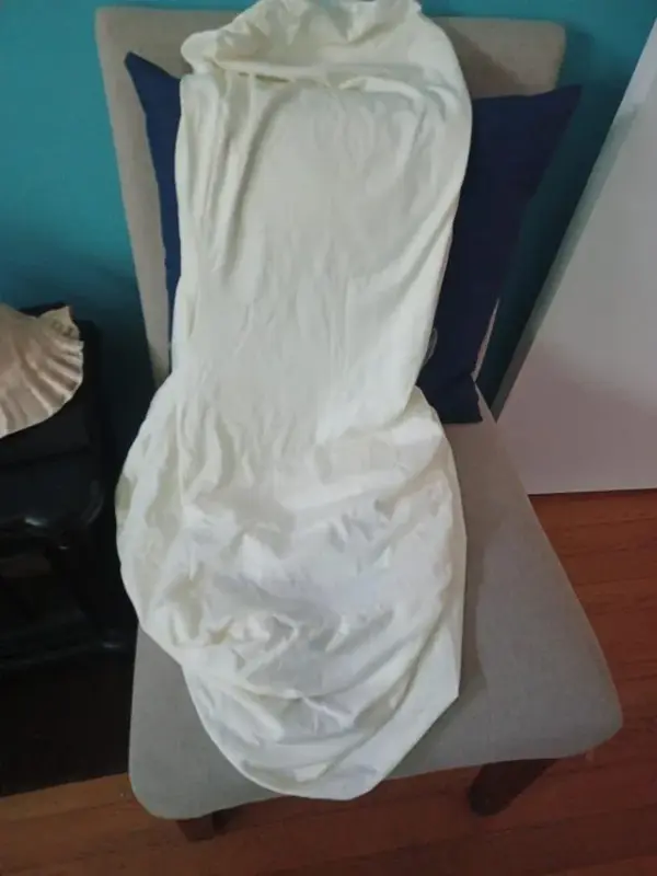 Customer photo 3 of <span class="sdh-h1" data-short="VEVOR Stretch Spandex Folding Chair Covers 100 PCS Beige-for">VEVOR Stretch Spandex Folding Chair Covers, Universal Fitted Chair Cover, Removable Washable Protective Slipcovers, for Wedding, Holiday, Banquet, Party, Celebration, Dining (100PCS Beige)</span>