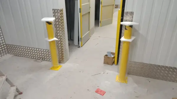 Customer photo 1 of <span class="sdh-h1" data-short="VEVOR Safety Bollard 36x5.5 inch">VEVOR Safety Bollard, 36 Inch Height Bollard Post, 5.5 Inch Diameter Steel Pipe Safety Bollard Post, Yellow Steel Bollard, Steel Safety Bollard with 8 Anchor Bolts, Perfect for Traffic-Sensitive Area</span>