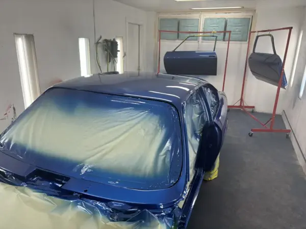 Customer photo 3 of <span class="sdh-h1" data-short="VEVOR Painting Rack White">VEVOR Painting Rack, 5 ft-7 ft Adjustable Height, 66 lbs Capacity Automotive Paint Rack Stand, 8 Hooks Painting Drying Rack with 4 Swiveling Wheels, Auto Body Stand for Auto Repair Shops & Garage</span>