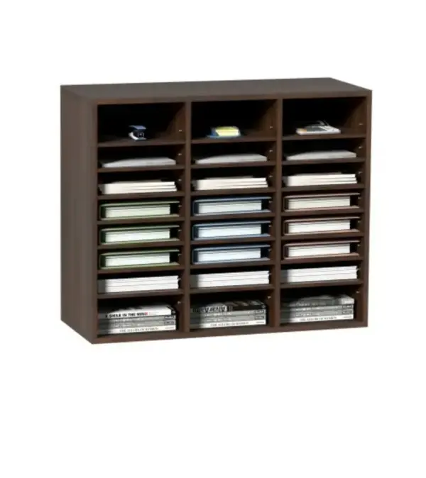 Customer photo 1 of <span class="sdh-h1" data-short="VEVOR Literature Organizers Vintage Brown 24 Compartments">VEVOR Literature Organizers, 24 Compartments Office Mailbox with Adjustable Shelves, Wood Literature Sorter 29x12x24.4 inches for Office, Home, Classroom, Mailrooms Organization, EPA Certified, Brown</span>