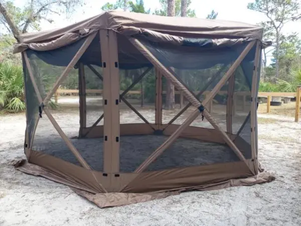 Customer photo 5 of <span class="sdh-h1" data-short="VEVOR 12 x 12 ft 6 Sided Pop-up Gazebo Tent">VEVOR Gazebo Screen Tent, 12 x 12 ft, 6 Sided Pop-up Camping Canopy Shelter Tent with Mesh Windows, Portable Carry Bag, Ground Stakes, Large Shade Tents for Outdoor Camping, Lawn and Backyard</span>