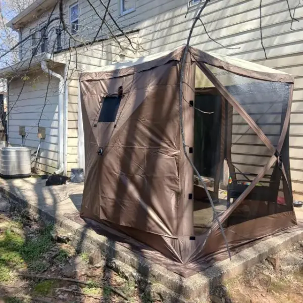 Customer photo 2 of <span class="sdh-h1" data-short="VEVOR 12 x 12 ft 6 Sided Pop-up Gazebo Tent">VEVOR Gazebo Screen Tent, 12 x 12 ft, 6 Sided Pop-up Camping Canopy Shelter Tent with Mesh Windows, Portable Carry Bag, Ground Stakes, Large Shade Tents for Outdoor Camping, Lawn and Backyard</span>