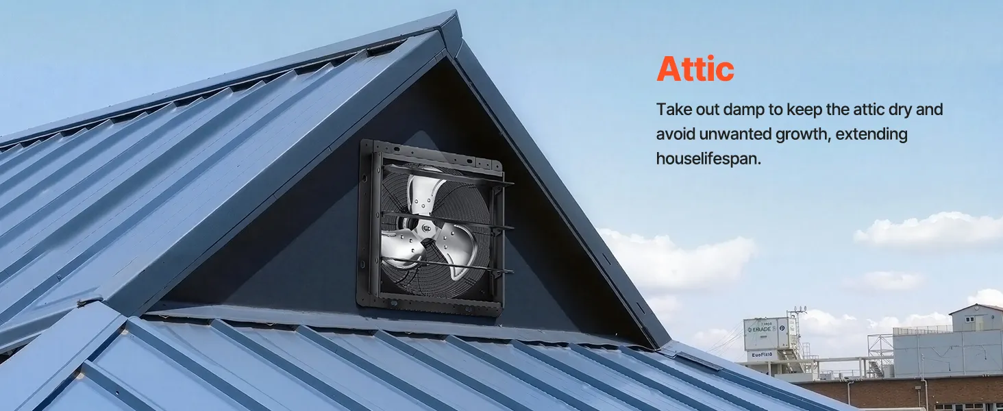 steel housing shutter fan durable construction
