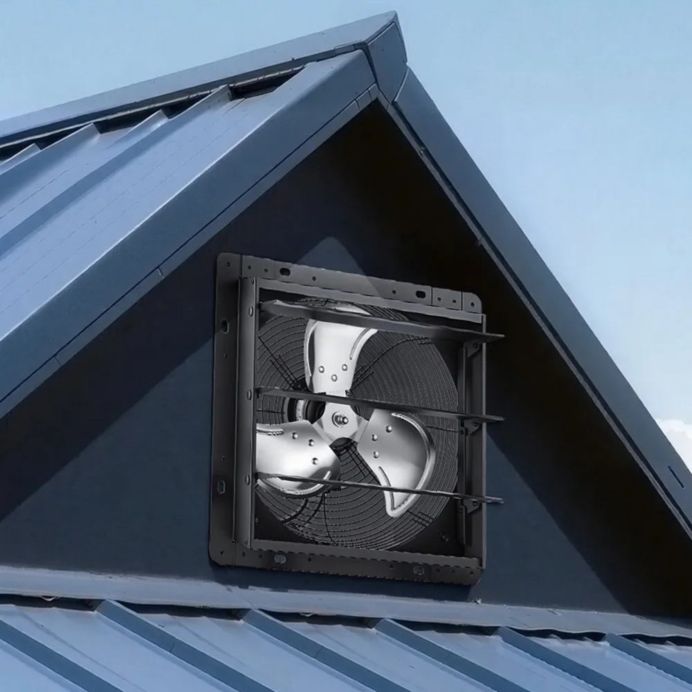 VEVOR 10 inch shutter exhaust fan dimension diagram